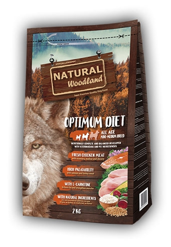 Natural Woodland Optimal Mini Medium – Getreidefreies Trockenfutter für kleine Hunderassen