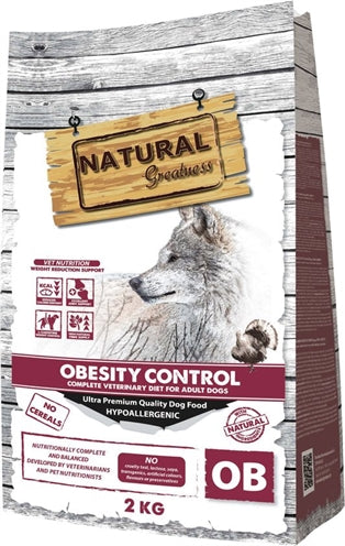 Natural Greatness Vet Diät Hund Fettleibigkeit Verpackung – kalorienarmes Trockenfutter