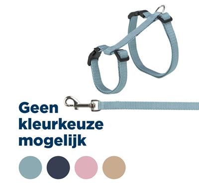 Trixie Katzenhalsband mit Gurt sortierte Farben Sicherheitsverschluss Katze