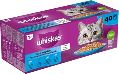 Whiskas Multipack Beutel Erwachsene Fische Auswahl In Gelee