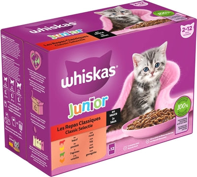 Whiskas Mehrfachpackung Junior Classic Selection Fleisch In Sauce
