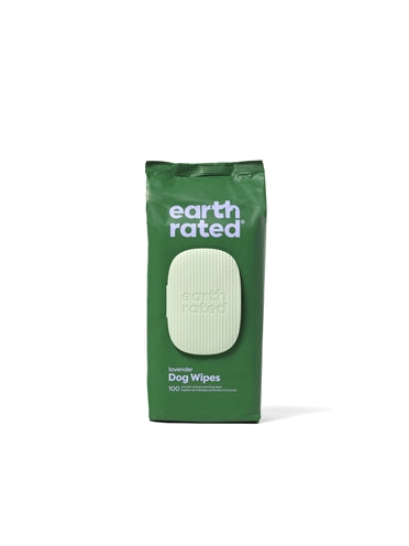 Earth Rated Hundewischtücher Lavendel kompostierbar Pfoten- und Fellpflege