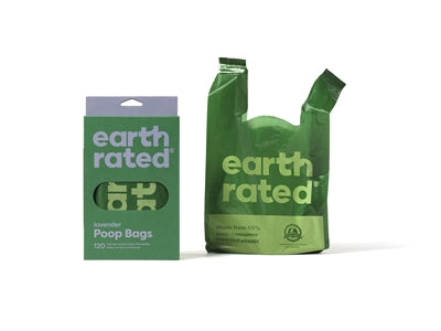 Earth Rated Kotbeutel mit Griffen Lavendel recycelt duftend Hundekotbeutel