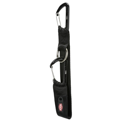 Trixie Universal-Leinenhalter mit Karabiner in Schwarz – praktisches Hundezubehör