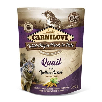 Carnilove Hundefutter mit Wachtel und gelber Karotte – getreidefreies Nassfutter