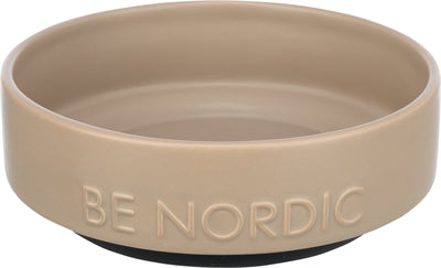 Trixie Be Nordic Futterschale für Hunde aus Keramik und Gummi in Taupe