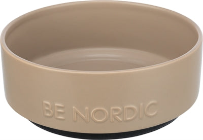 Trixie Be Nordic Futterschale aus Keramik und Gummi in Taupe für Hunde