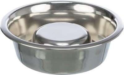 Trixie Slow Feeding Napf Edelstahl Anti-Schling Futternapf für Hunde