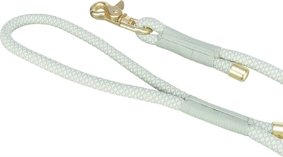 Detailansicht Karabiner Seilmaterial Trixie Soft Rope Leine salbei mint