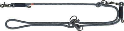 Trixie Soft Rope Hundeleine verstellbar in Schwarz und Grau – weiches Seil