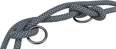 Trixie Soft Rope Hundeleine schwarz grau am Hund getragen verstellbar