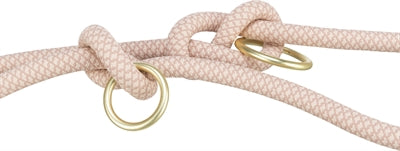 Trixie Soft Rope Hundeleine rosa hellrosa am Hund getragen verstellbar