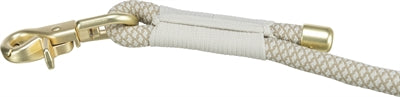 Detailansicht Karabiner und Ringe Trixie Soft Rope Leine grau hellgrau