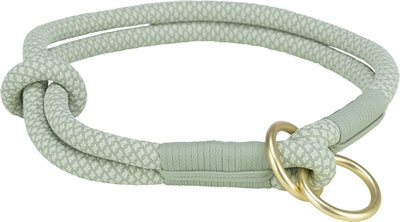 Trixie weiches Hundehalsband Halbwürger salbeigrün mint schonende Leinenführung
