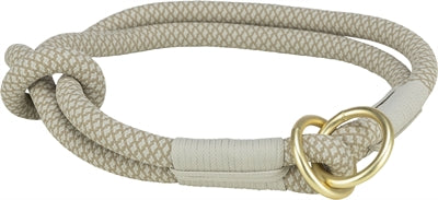 Trixie weiches Hundehalsband Halbwürger grau hellgrau schonende Leinenführung