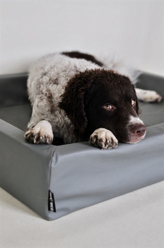 Bia Bett Kunstlederbezug Hundekorb Grau