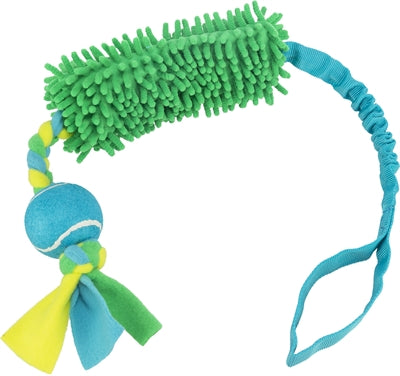 Trixie Bungee Tugger Hundespielzeug mit Tennisball Polyester Zerrspiel robust
