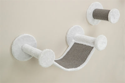 Wandmontage seitliche Ansicht Trixie Cat Kletterset 4 Stellen