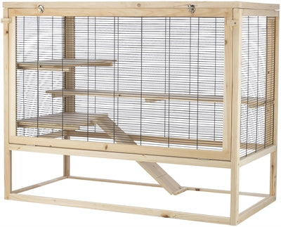 Detailansicht Holzmaterial und Einrichtung Trixie Mäusegehege