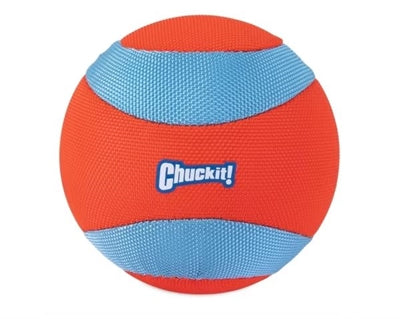 Chuckit Hundeball orange blau robustes Wurfspielzeug für aktive Hunde