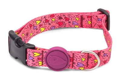 Morso Hundehalsband recycelt Think Pink rosa farbenfrohes Halsband nachhaltig