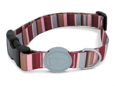 Morso Hundehalsband recycelt Skyline rot rosa farbenfrohes Halsband nachhaltig