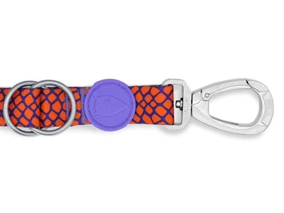 Morso verstellbare Hundeleine Urban Lizard Rot recycelt Detailansicht Karabiner Ringe