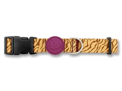 Morso Hundehalsband Dschungel Trommel Orange recycelt Detailansicht Schnalle und Muster