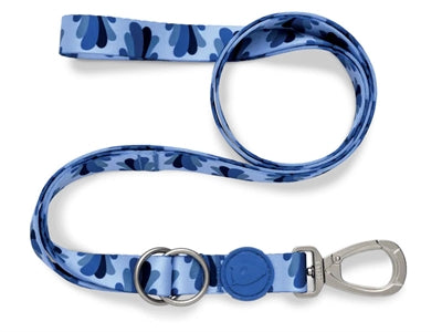 Morso verstellbare Hundeleine recycelt Splash blau flexible Führleine nachhaltig