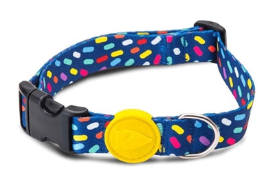 Morso Hundehalsband recycelt Color Invaders lila farbenfrohes Halsband nachhaltig