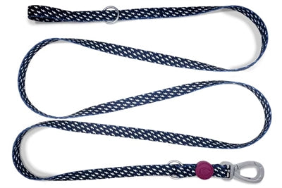 Morso Hundeleine verstellbar recycelt Power Flow schwarz Detailansicht Karabiner Ringe – Leine Hund nachhaltig