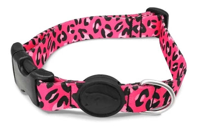 Morso Hundehalsband recycelt Bubble Leo rosa Leopardenmuster nachhaltiges Halsband