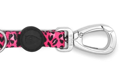 Morso Hundeleine verstellbar recycelt Blase Leo rosa Detailansicht Karabiner Ringe – Leine Hund nachhaltig