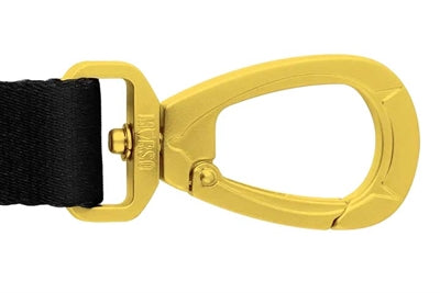 Morso Hundeleine verstellbar recycelt Gold Kaviar gold am Hund getragen – Leine nachhaltig verstellbar robust