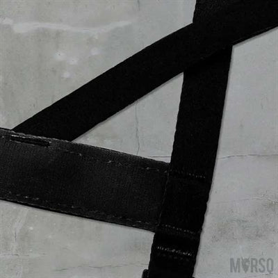 Morso Norwegisches Geschirr recycelt Gold Kaviar gold Detailansicht Verschluss – Hundegeschirr robust verstellbar