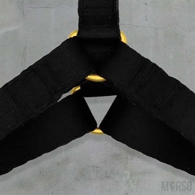 Morso H-Geschirr recycelt Gold Kaviar gold Detailansicht Verschluss – Hundegeschirr robust recyceltes Material