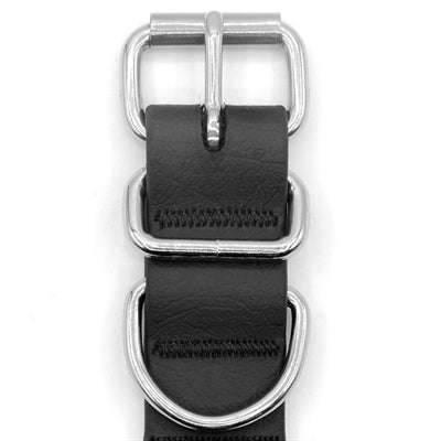 Morso Hundehalsband wasserdicht schwarz Detailansicht Schnalle – Halsband Hund wasserfest Morso schwarz klassisch