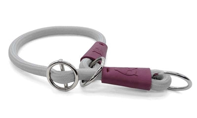 Morso Halbschlupfhalsband weiches Seil recycelt grau sanftes Zugstopp-Halsband