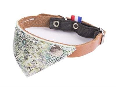 Martin Katzenhalsband Malibu grün braun stylisches Halsband mit Sicherheitsverschluss