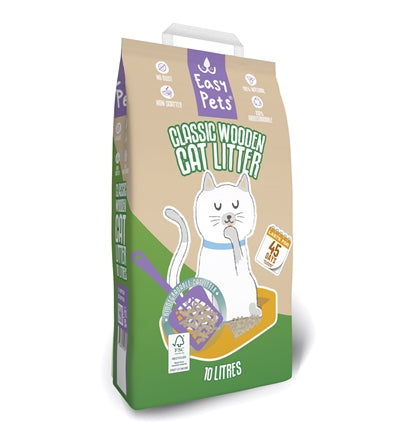 Easypets Holzpellets Katzenstreu Nahaufnahme Pellets Textur – Katzenstreu Holz natürlich klumpend ökologisch