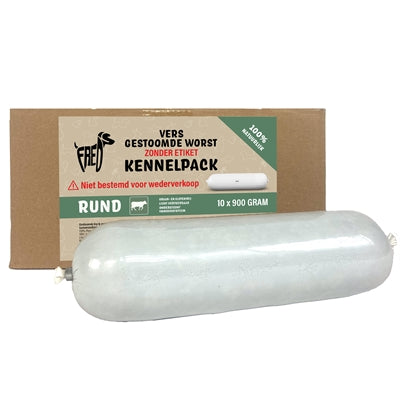 Freds gedämpfte Frischfleischwurst Kennelpack Rindfleisch weizenfrei glutenfrei Hundefutter