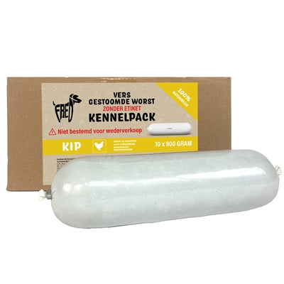 Freds gedämpfte Frischfleischwurst Kennelpack Huhn weizenfrei glutenfrei Hundefutter