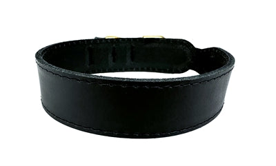 Sazzz Pioneer Classic Hundehalsband Leder schwarz Detailansicht Schnalle – Halsband klassisch robust