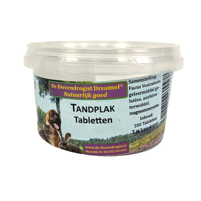 Dierendrogist Plaque-Tabletten Zahnpflege-Ergänzung gegen Zahnbelag bei Hunden