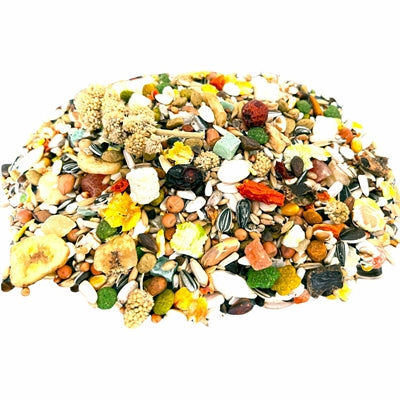 Hareco Select Pellets Vogelfutter Exoten Detailansicht – Futter exotische Vögel Saaten Pellets Mischung