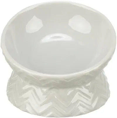 Trixie Erhöhter Futternapf / Wassernapf Keramik Hell Taupe