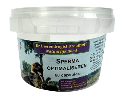 Dierendrogist Spermienoptimierung Kapseln Nahaufnahme Inhalt – Ergänzung Hund Zucht Kapsel Fertilität