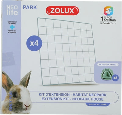 Zolux Neolife Neopark Verlängerungsset Netzplatten für Kaninchen-Freigehege