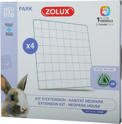 Zolux Neolife Neopark Kaninchen Verlängerungsset Netzplatten – Gehege Erweiterung Gitter modular