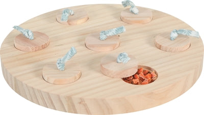 Zolux Neolife Leckerli-Tablett Kaninchen Holz Frontansicht – Futterstation Nager Holzbrett natur